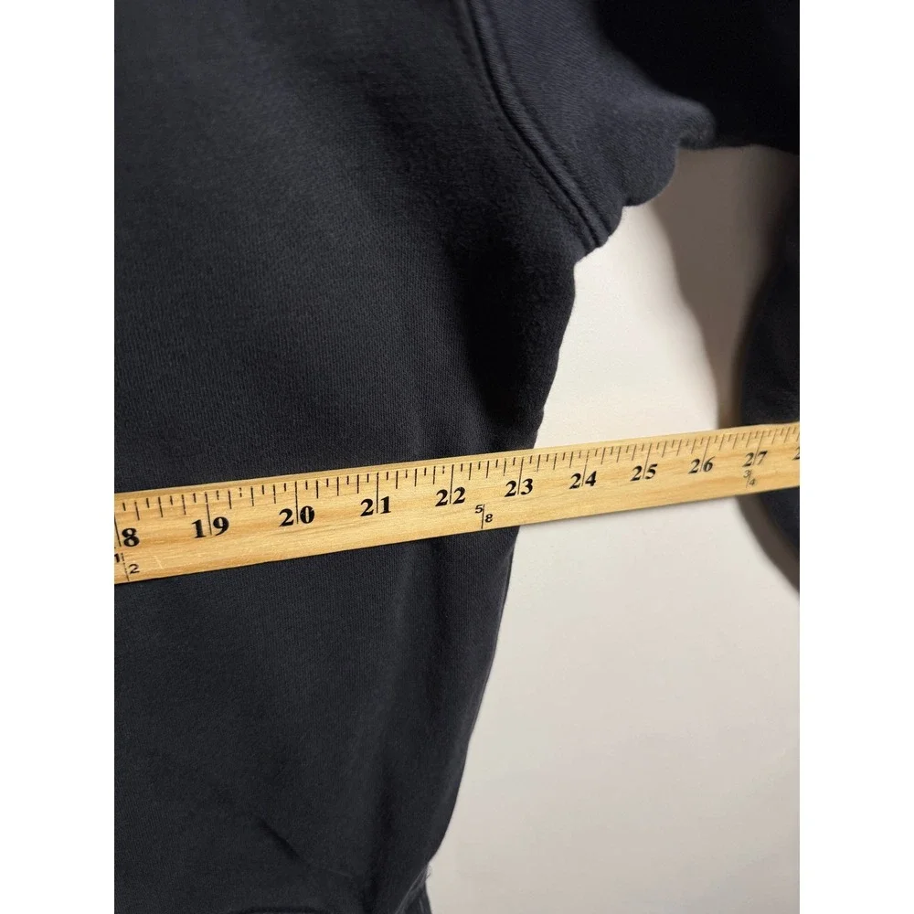 Nike Center Swoosh Fleece Crewneck Sweatshirt Black Small Embroidered Pullover‎